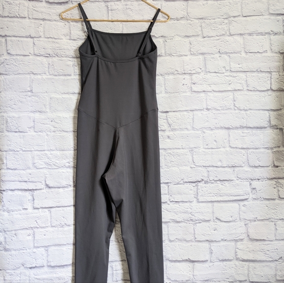 Girlfriend Collective Cami Unitard M Moon Gray Yoga Pilates Jumpsuit Athletic - Picture 5 of 9